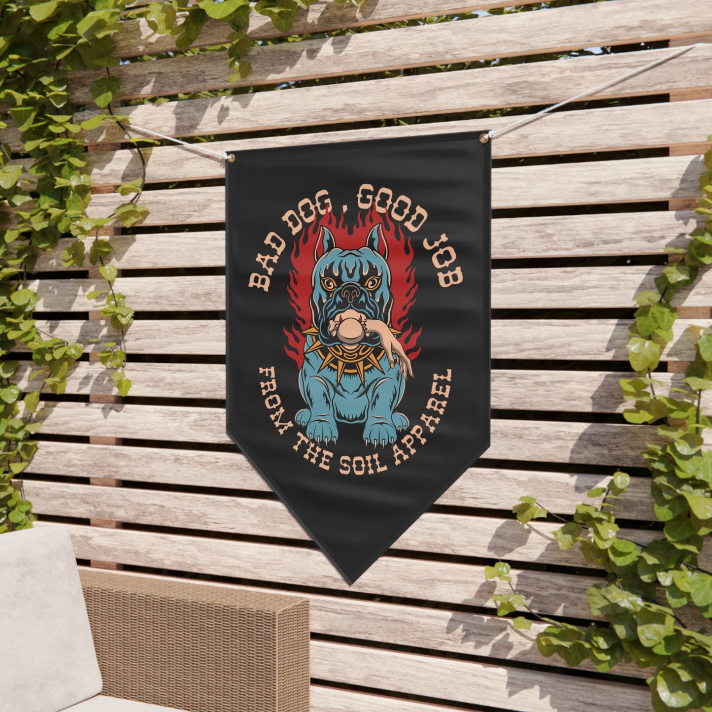 Bad dog, good job Pennant Banner