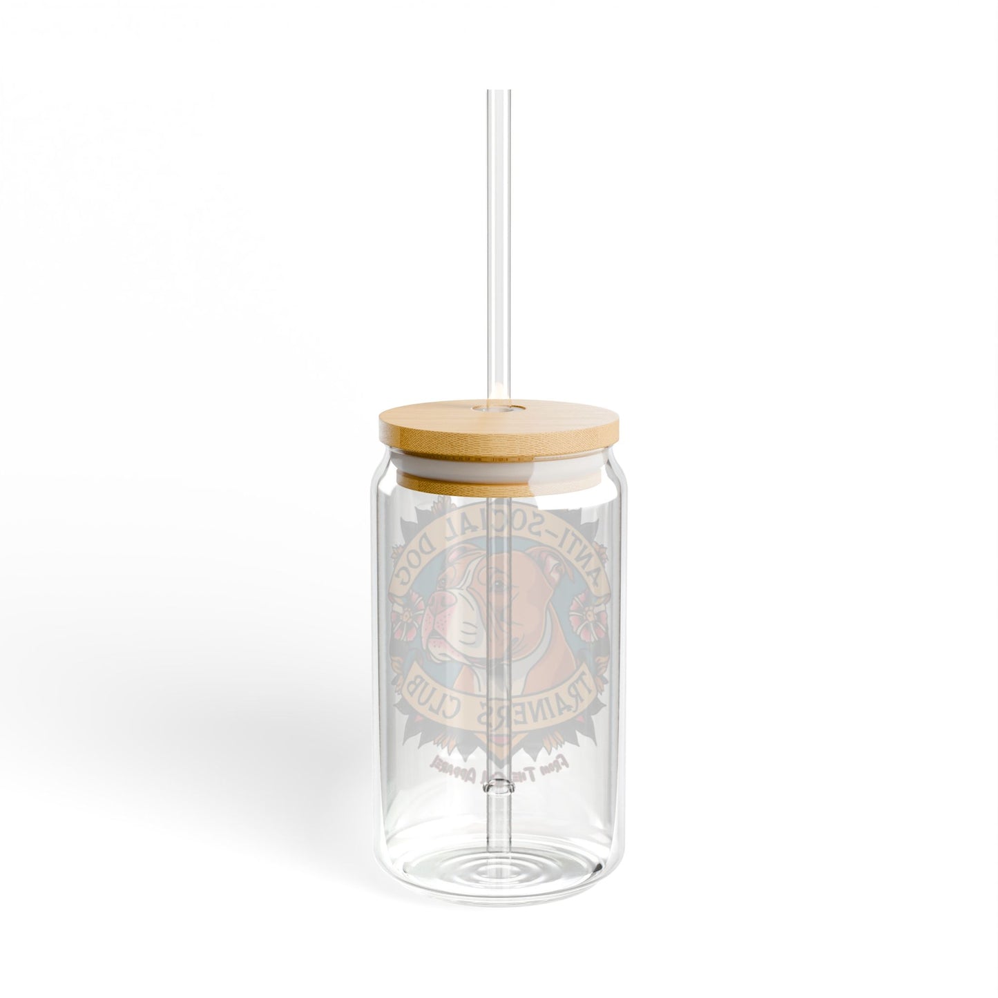 Anti-Social Dog Trainers Club 16oz Sipper Glass