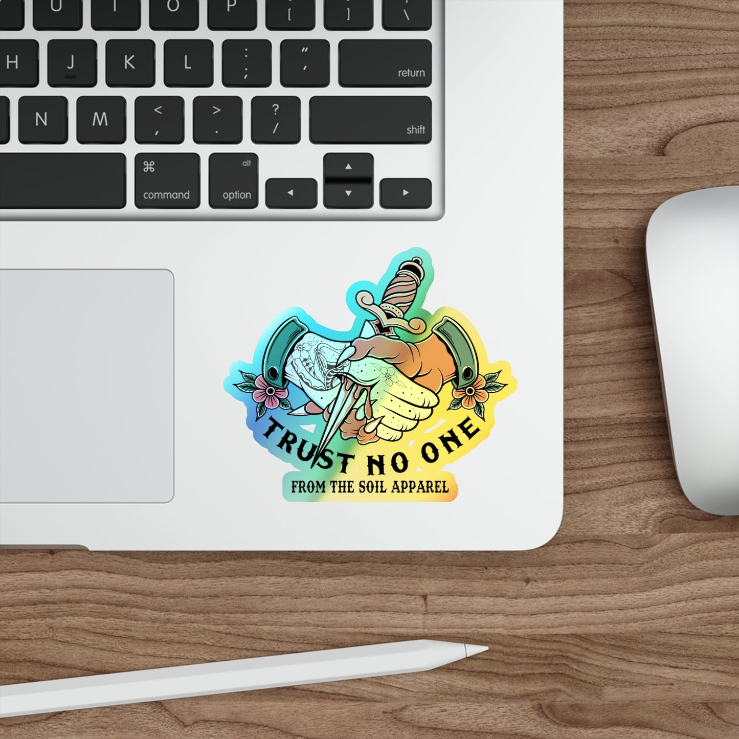 Trust no one Holographic Die-cut Stickers