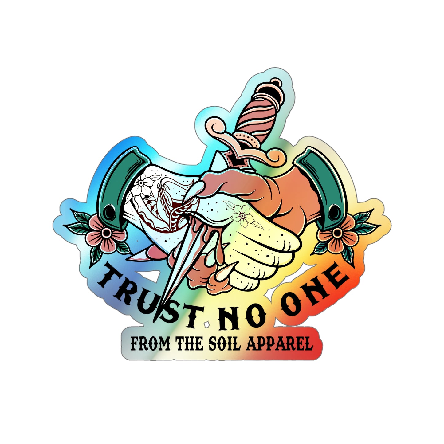 Trust no one Holographic Die-cut Stickers