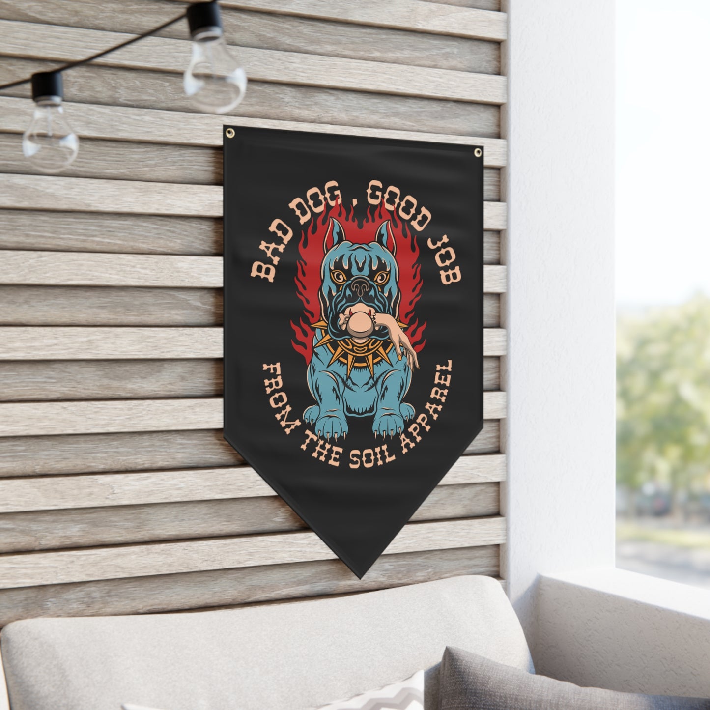 Bad dog, good job Pennant Banner