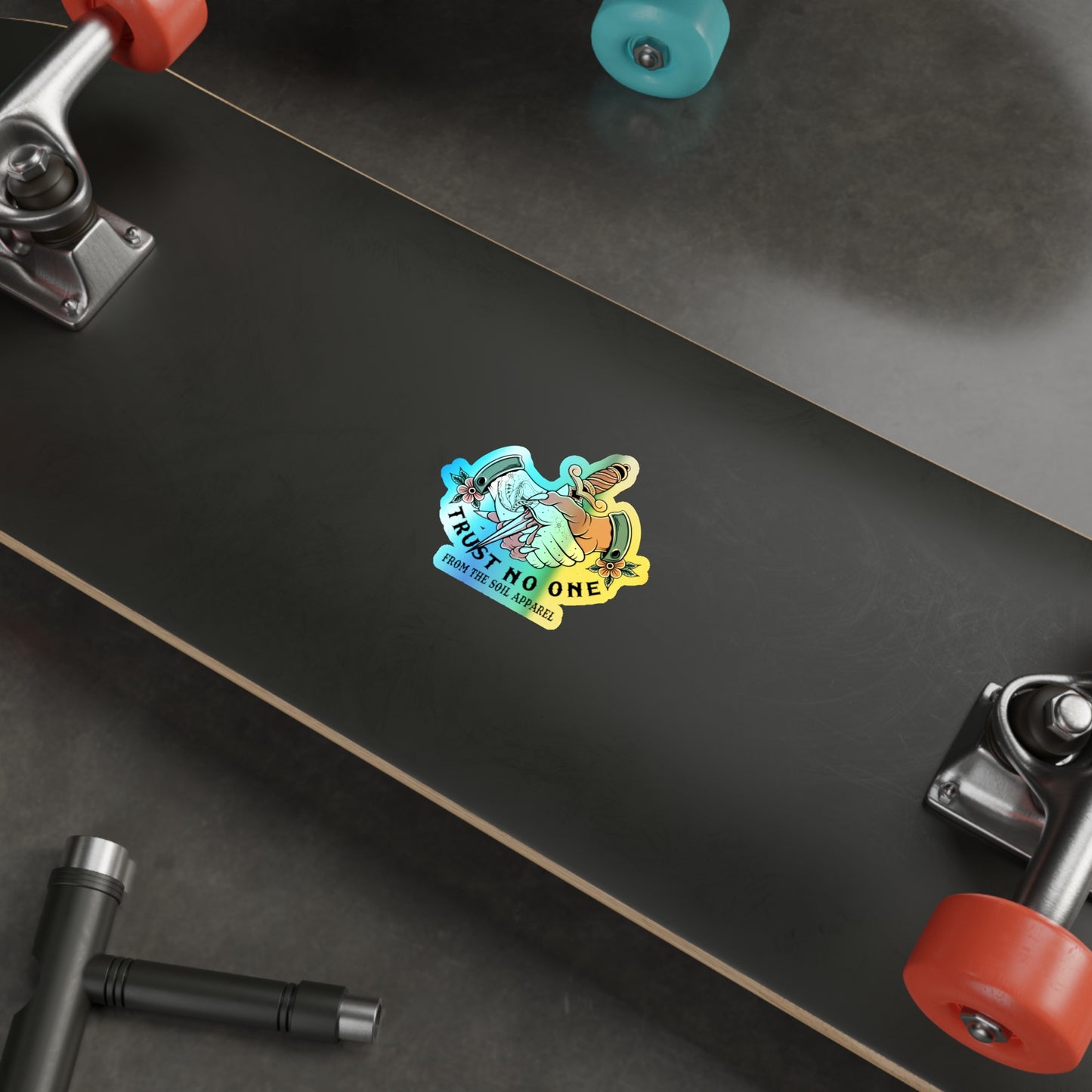 Trust no one Holographic Die-cut Stickers