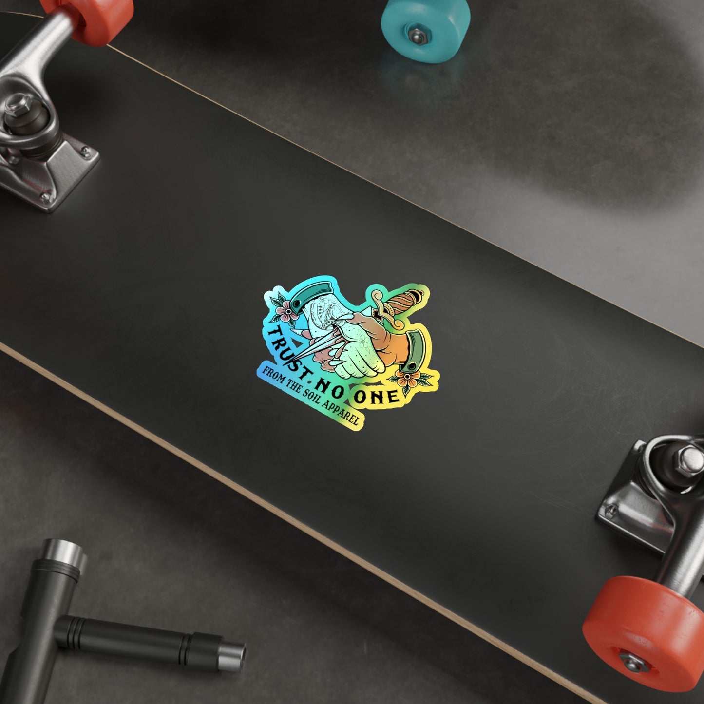 Trust no one Holographic Die-cut Stickers