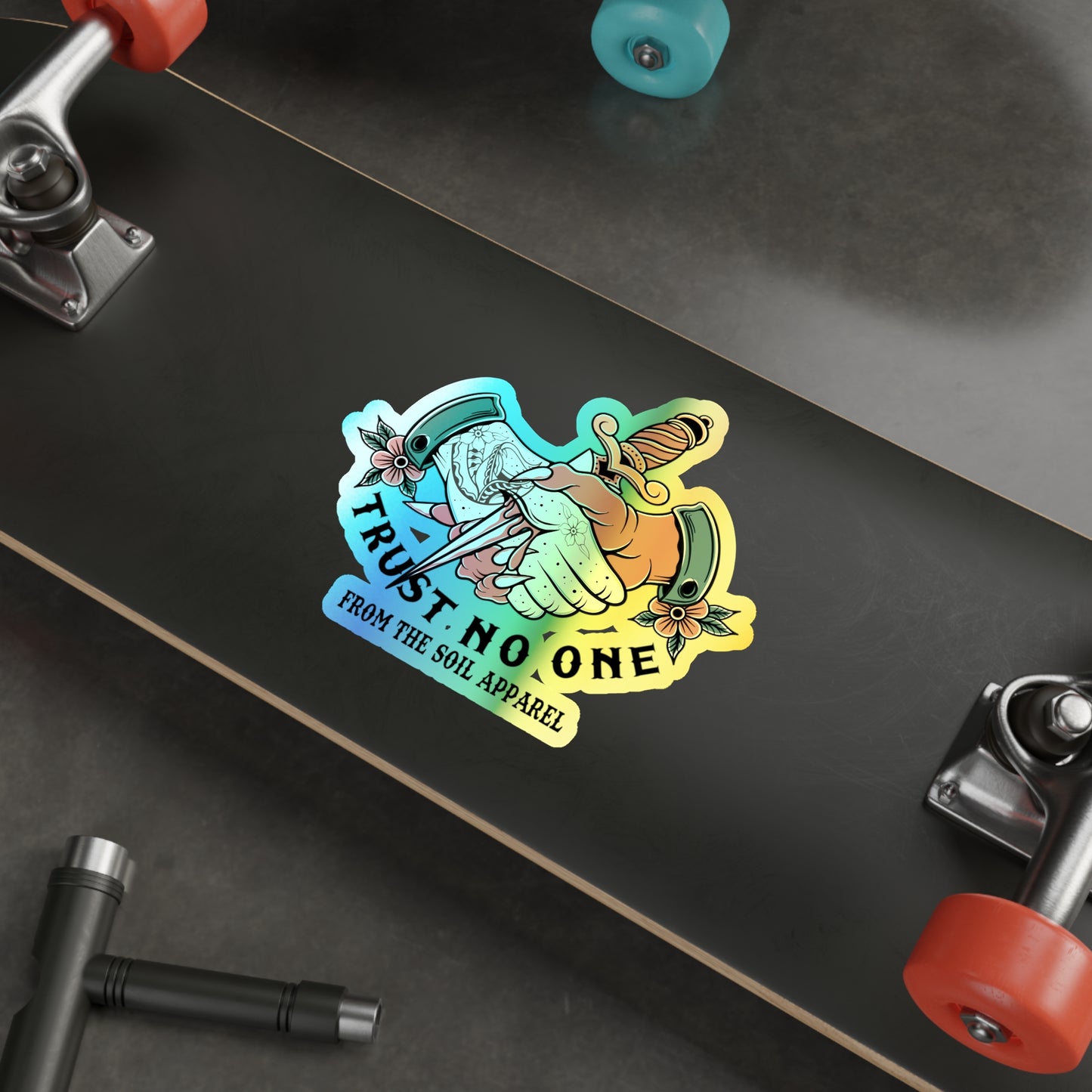 Trust no one Holographic Die-cut Stickers