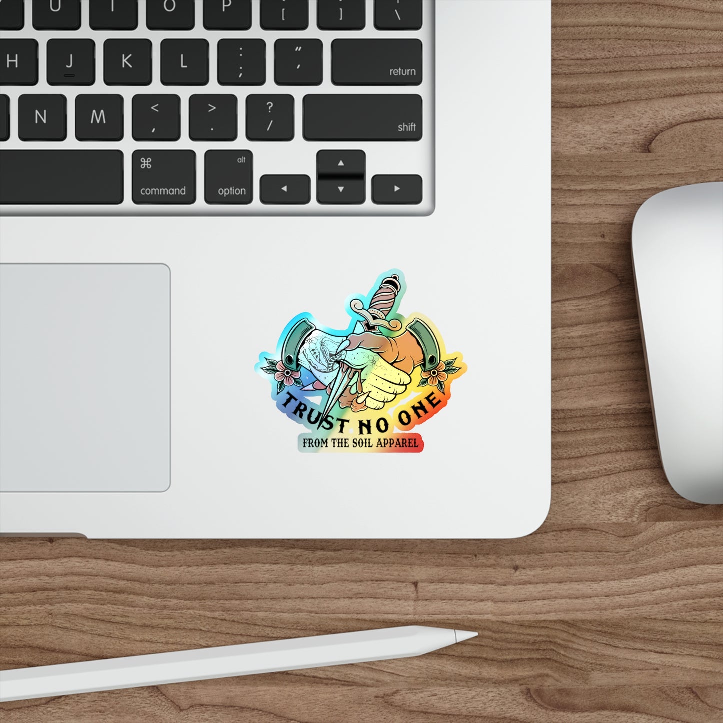 Trust no one Holographic Die-cut Stickers