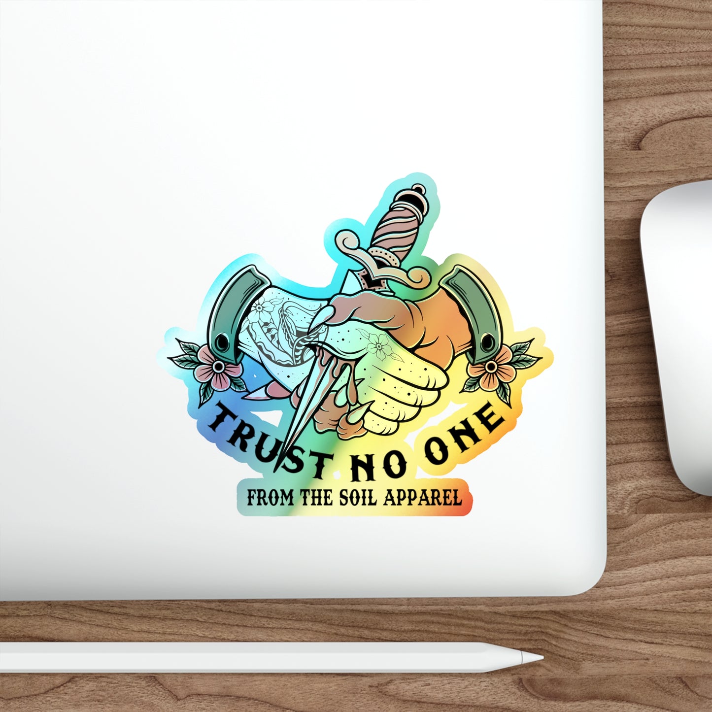 Trust no one Holographic Die-cut Stickers