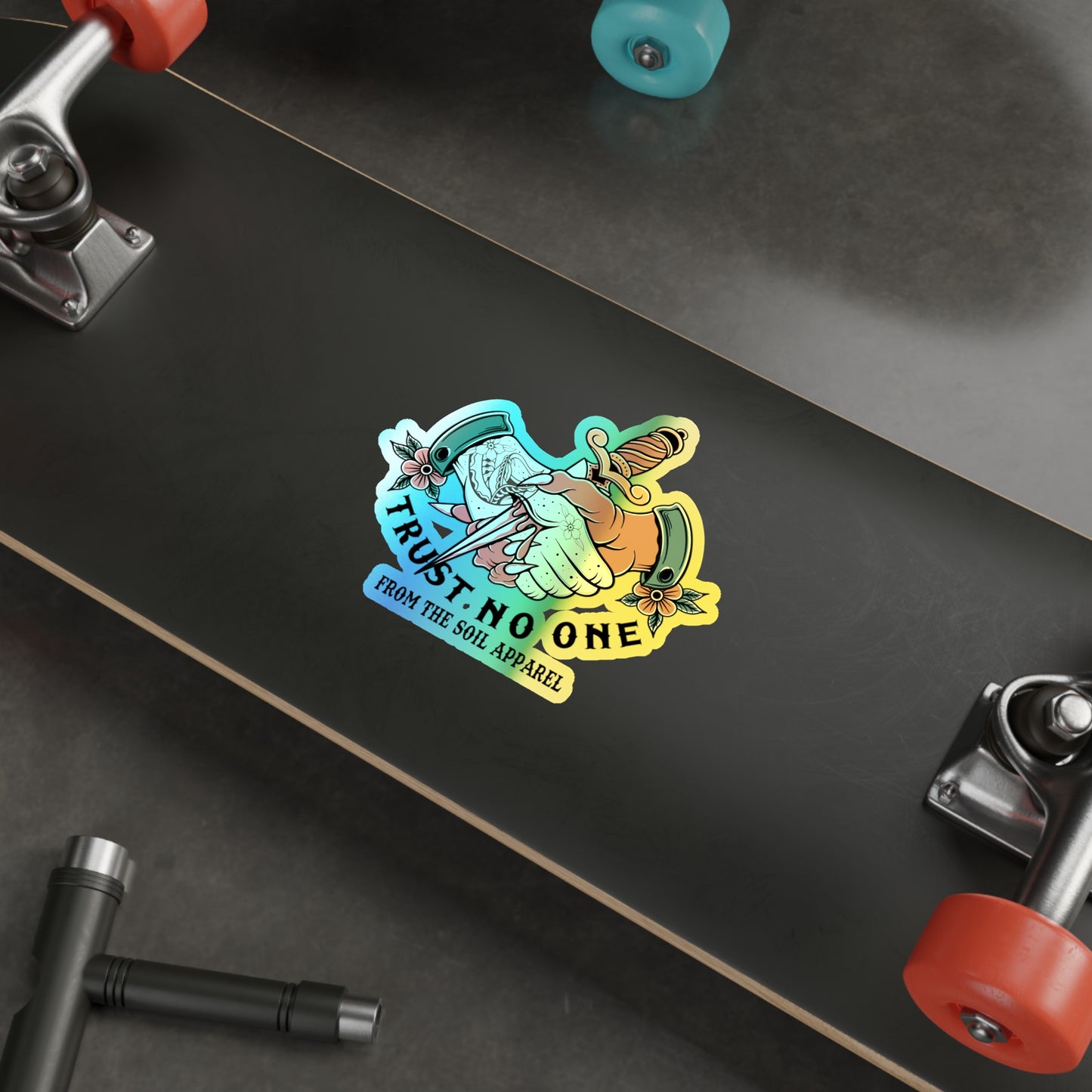 Trust no one Holographic Die-cut Stickers