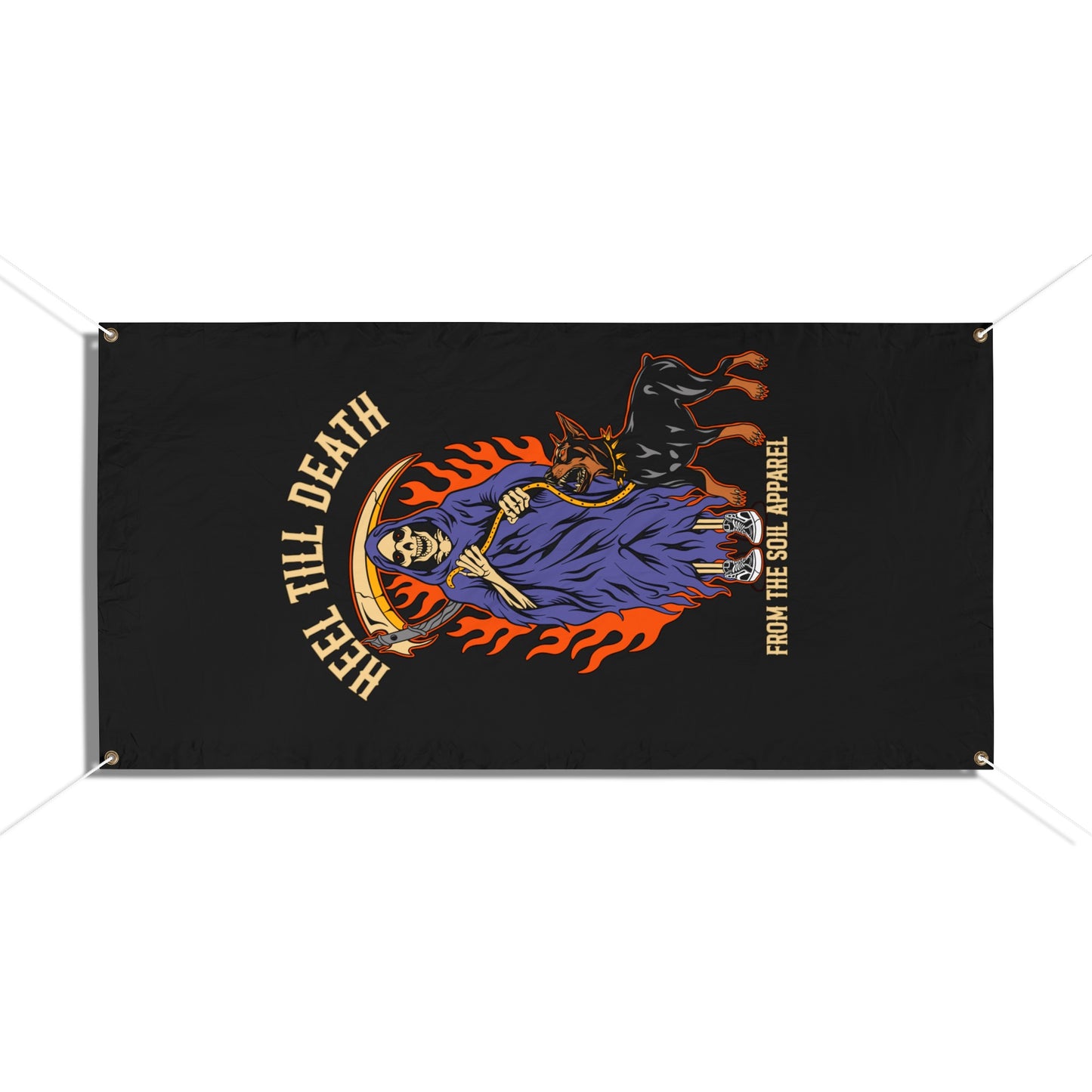 Heel till death Vinyl Banners